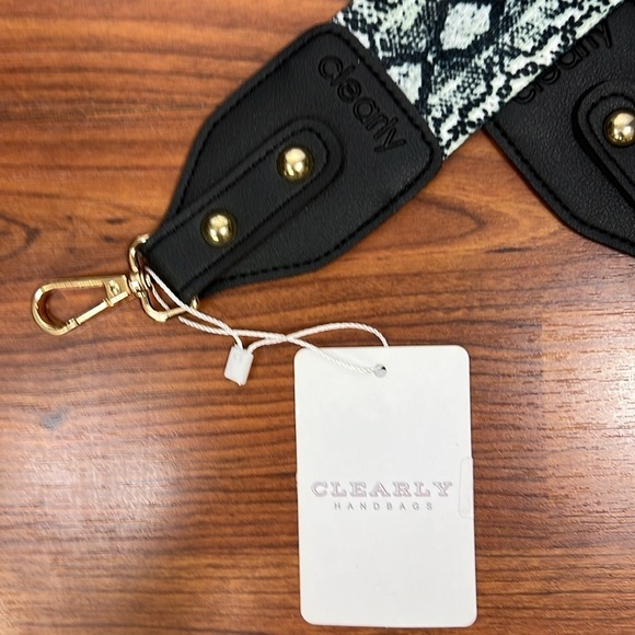 Clearly Handbags Cobra Print Strap NWT - Picture 2 of 6